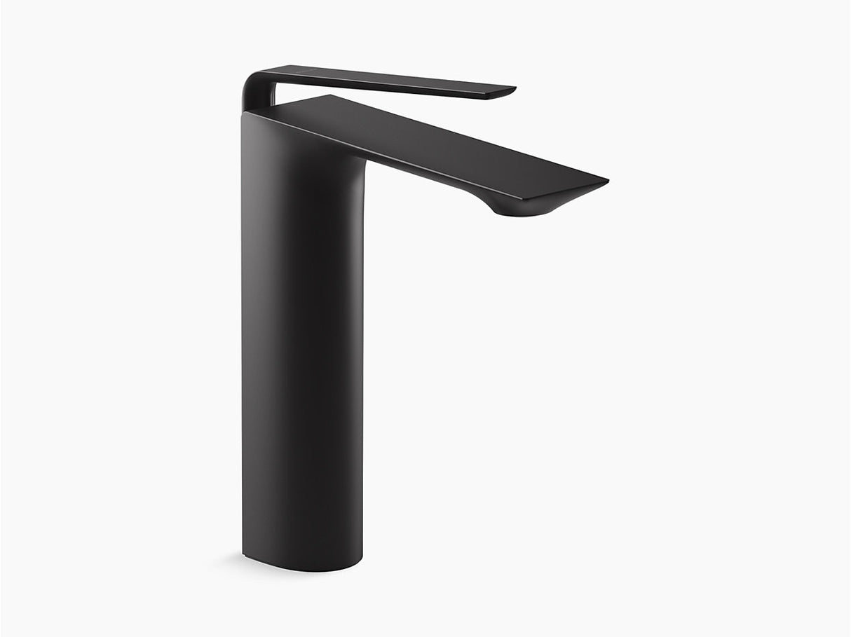 MODERNLIFE EDGE TALL BASIN FAUCET W/O DRAIN - KOHLER LUXURY - ( MATT BLACK - LUXURY - 0x15 mm - 0inchX0.6inch )