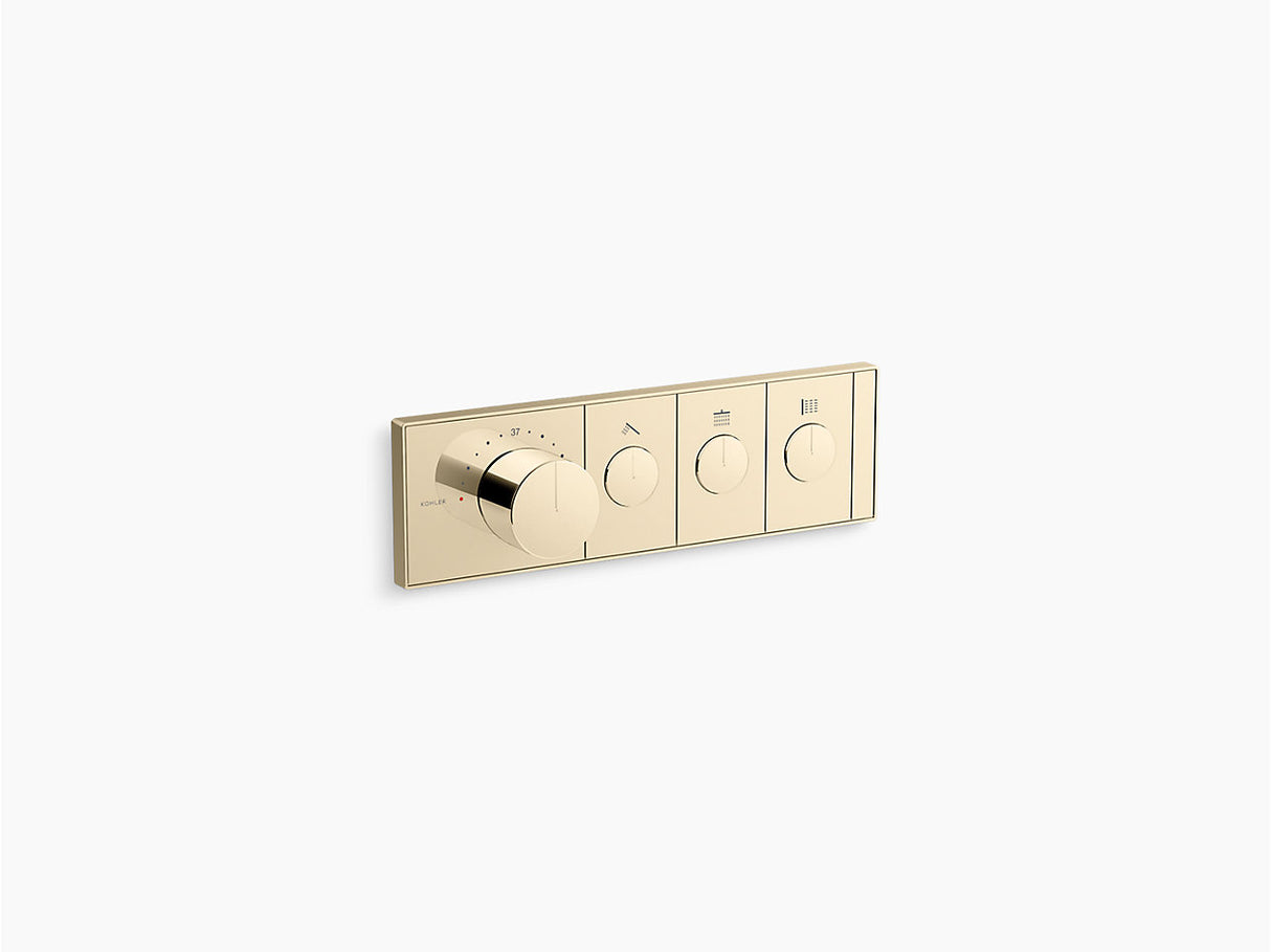 ANTHEM RECESSED EXPOSED PART MECH THERM/CONT 2IN/3OUT - KOHLER LUXURY - ( FRENCH GOLD - LUXURY - 0x0 mm - 0inchx0inch )