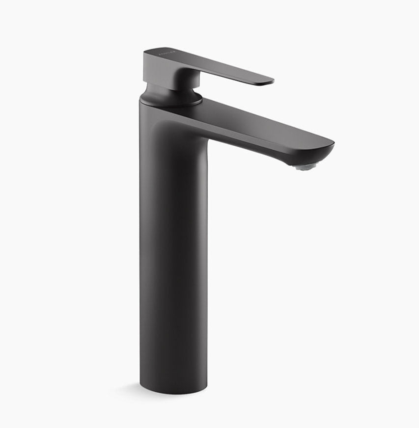ALEO+-SL BASIN MIXER LONG W/PIPES-KOHLER PREMIUM-( MATT BLACK-PREMIUM - 0x15 mm - 0.5inchX0.6inch )