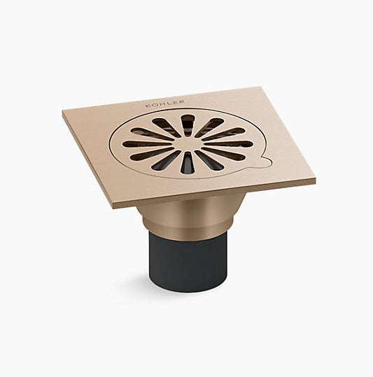 COMPLEMENTARY-FLOOR DRAIN-KOHLER POPULAR-( BRUSHED BRONZE - POPULAR - 100x100 mm - 4IinchX4inch )