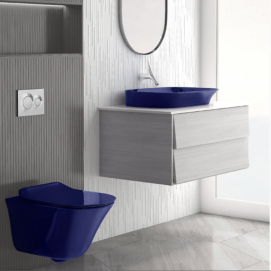 KOHLER VIVE GEO VESSEL W/O DECK - KOHLER PREMIUM - ( INDIGO BLUE - PREMIUM - 550x400 mm - 16inchX0inch )