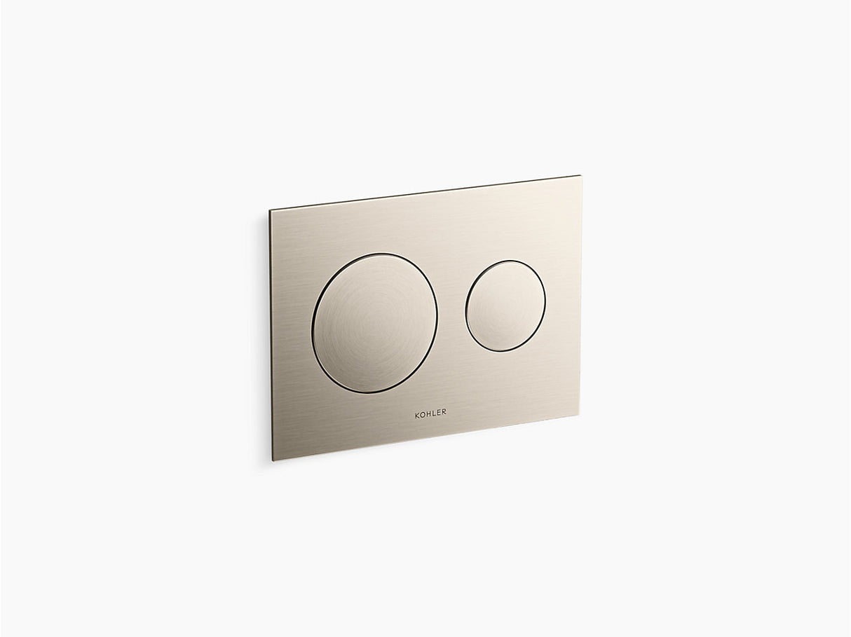 SKIM-PNEU.BLACK W/BUTTON FACE PLAT - KOHLER LUXURY - ( BLACK+BRUSHED NICKEL - LUXURY - 0x15 mm - 0inchX0.5inch )