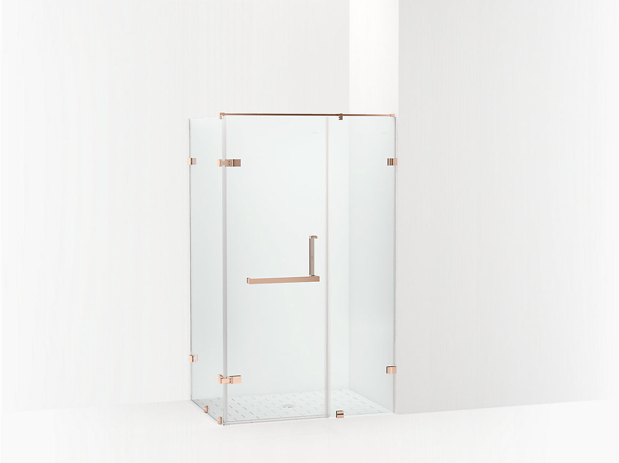 SINGULIER 1DOOR / 2PARTITION L-SHAPE ENCLOSURE 2700.HT (INWARD OPEN) - KOHLER PREMIUM - ( ROSE GOLD - PREMIUM - 0x0 mm - 0inchx0inch )