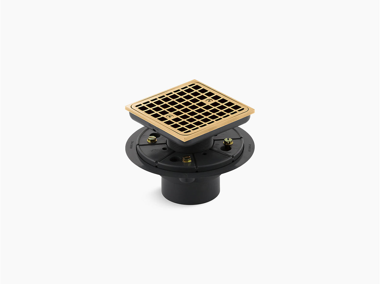 TILE-IN SQUARE SHOWER DRAIN - KOHLER LUXURY - ( VIBRANT BRUSHED MODERNE BRASS - LUXURY - 0x15 mm - 0inchX0.5inch )