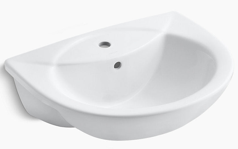 ODEON SEMI-RECESSED LAV 1 HOLE - KOHLER PREMIUM - ( WHITE - PREMIUM - 0x0 mm - 0inchx0inch )