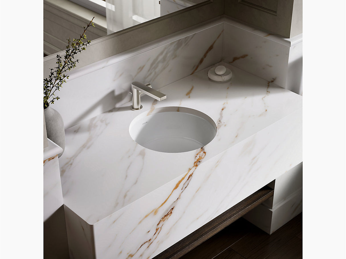 VERTICY-UNDER COUNTER W/BASIN W/OVERFLOW - KOHLER POPULAR - ( WHITE - POPULAR - 400x400 mm - 16inchX16inch )