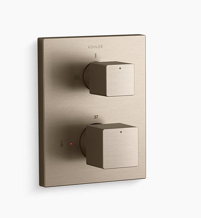 RECE THER. BATH&SHOWER SQUARE TRIM - KOHLER PREMIUM-( BRUSHED BRONZE - PREMIUM - 0x0 mm - 0inchx0inch )