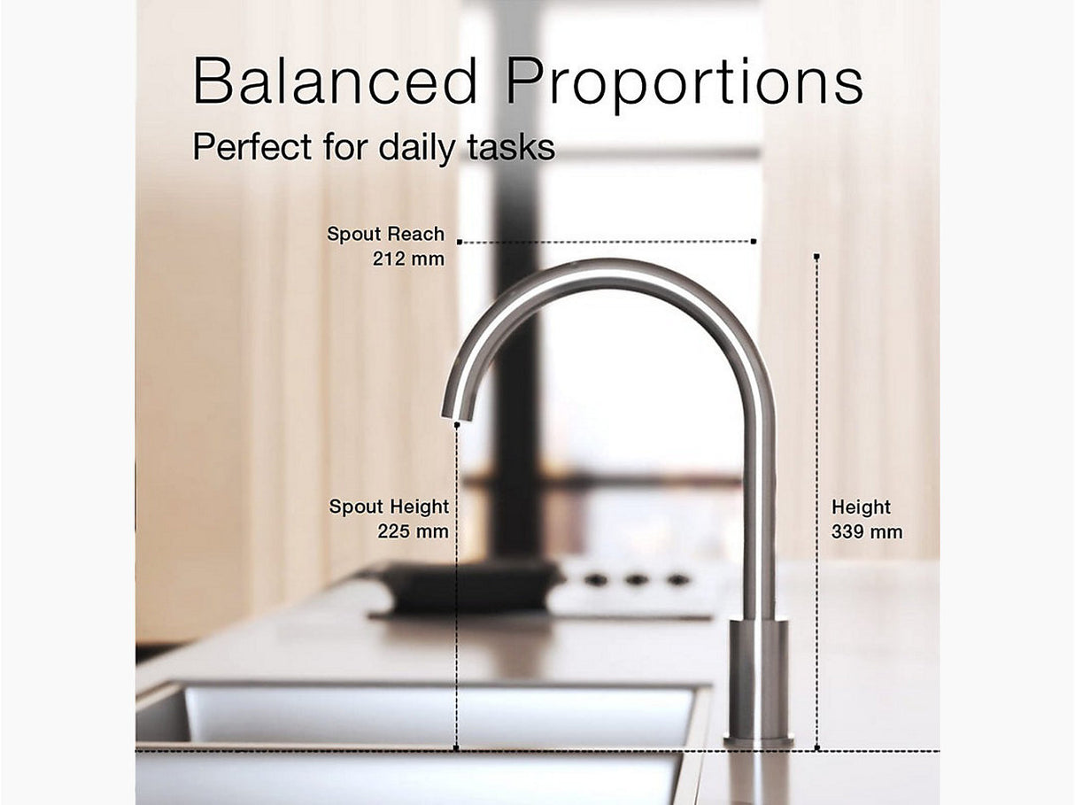 ATOM SWIVEL KITCHEN FAUCET UPRIGHT - KOHLER LUXURY - ( POLISHED CHROME - LUXURY - 0x15 mm - 0inchX0.6inch )