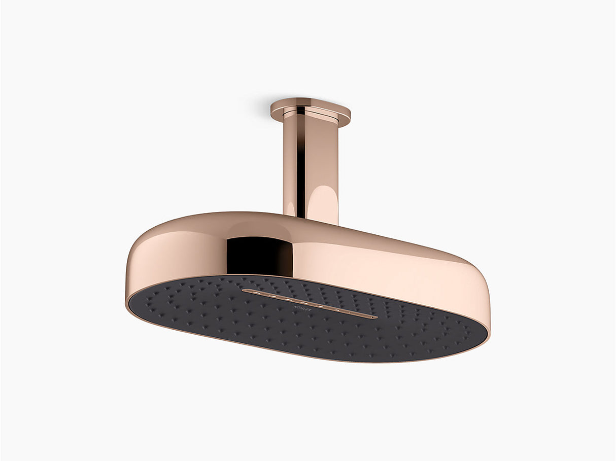 STATEMENT 2FLOW RIBBON RAINHEAD SHOWER - KOHLER LUXURY - ( ROSE GOLD - LUXURY - 0x353 mm - 0inchX14inch )