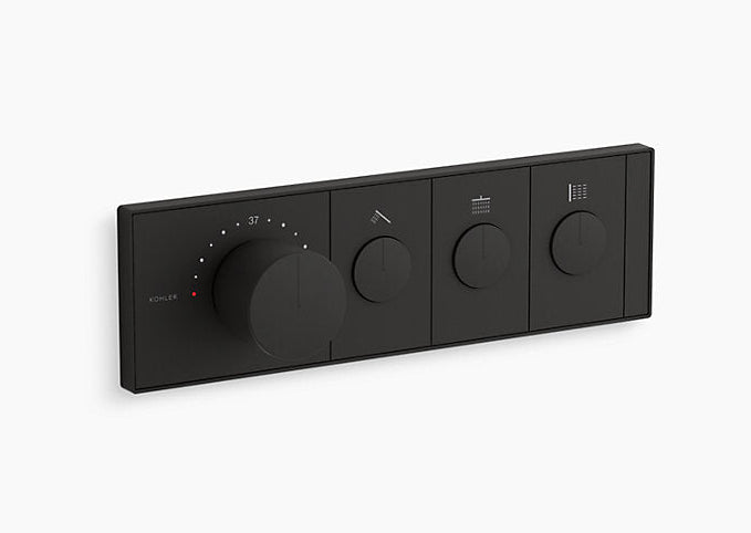 ANTHEM RECESSED EXPOSED PART MECH THERM/CONT 2IN/3OUT - KOHLER LUXURY - ( MATT BLACK - LUXURY - 0x0 mm - 0inchX0inch )