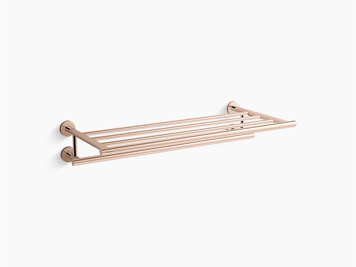 STILLNESS HOTELIER TOWEL SHELF - KOHLER LUXURY - ( ROSE GOLD - LUXURY - 0x570 mm - 0inchX23inch )