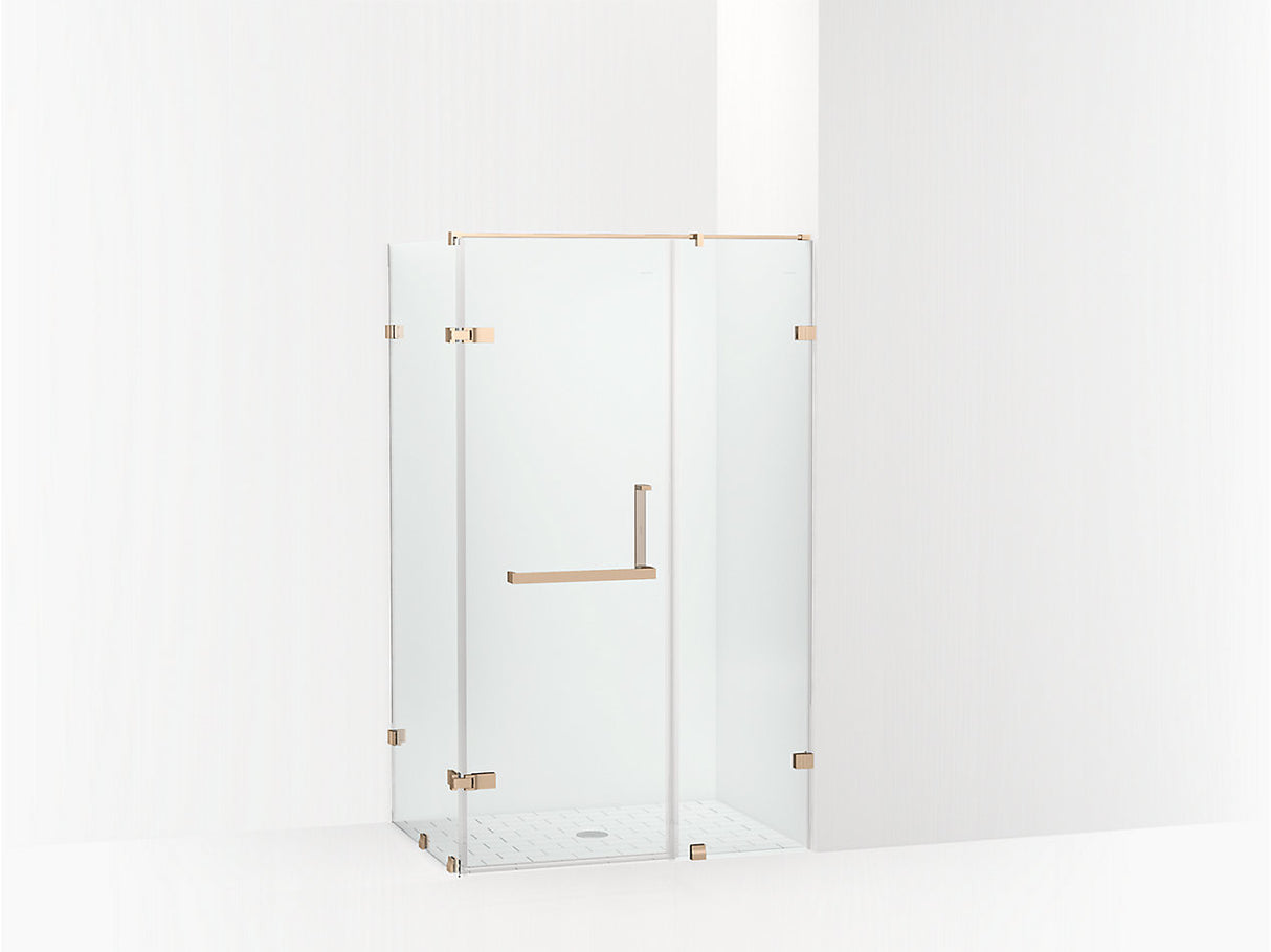 SINGULIER 1DOOR / 2PARTITION L-SHAPE ENCLOSURE 2700.HT (INWARD OPEN) - KOHLER PREMIUM - ( BRUSHED BRONZE - PREMIUM - 0x0 mm - 0inchx0inch )