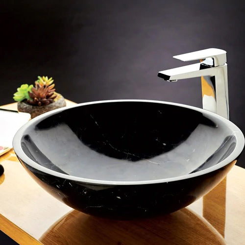 (PRUN) STONE WASH BASIN - AQUANT - ( BLACK - - 420x420 mm - 16.5inchX16.5inch )