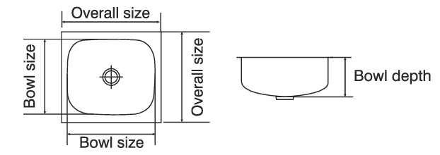 SS SINK 1.0 BOWL W/O DRAIN BOARD (DEPTH 5.5  )GRACE PLAIN JUNIOR - NIRALI -  ( SATIN - POPULAR SINK RANGE - 305x305 mm - 12inchX12inch )