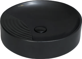 COUNTER TOP WASH BASIN - HINDWARE - ( MATTE BLACK - MOONLIT - 0x445 mm - 0inchX17.8inch )