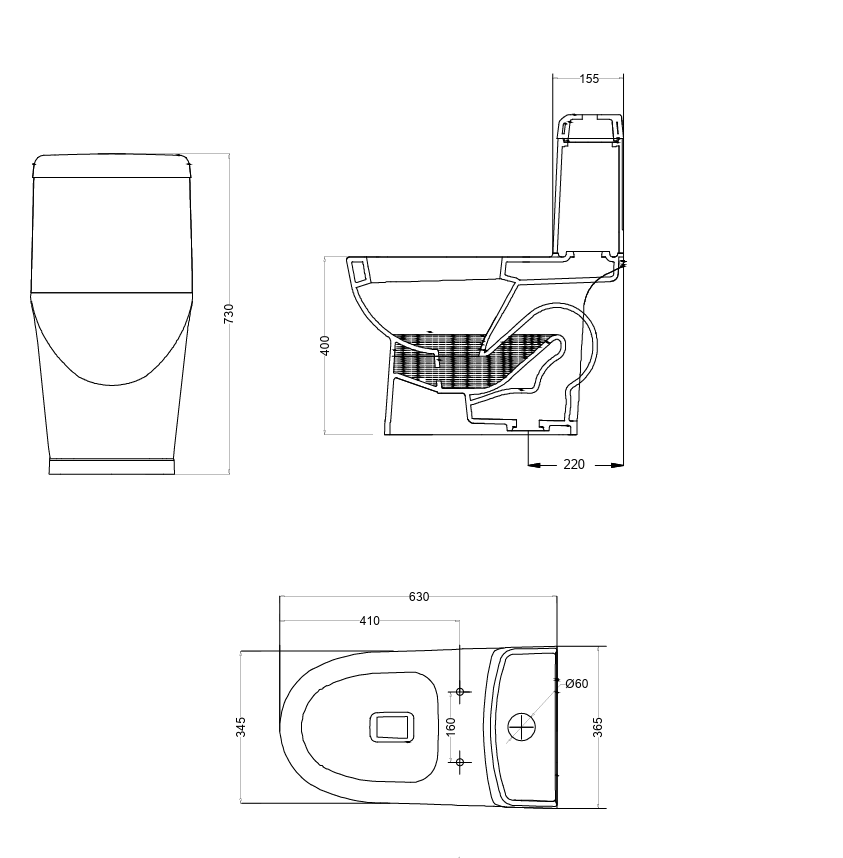 EWC ONE PIECE ACE W/SEAT COVER - HINDWARE - ( STAR WHITE - ACE - 630x365 mm - 25.2inchX14.6inch )