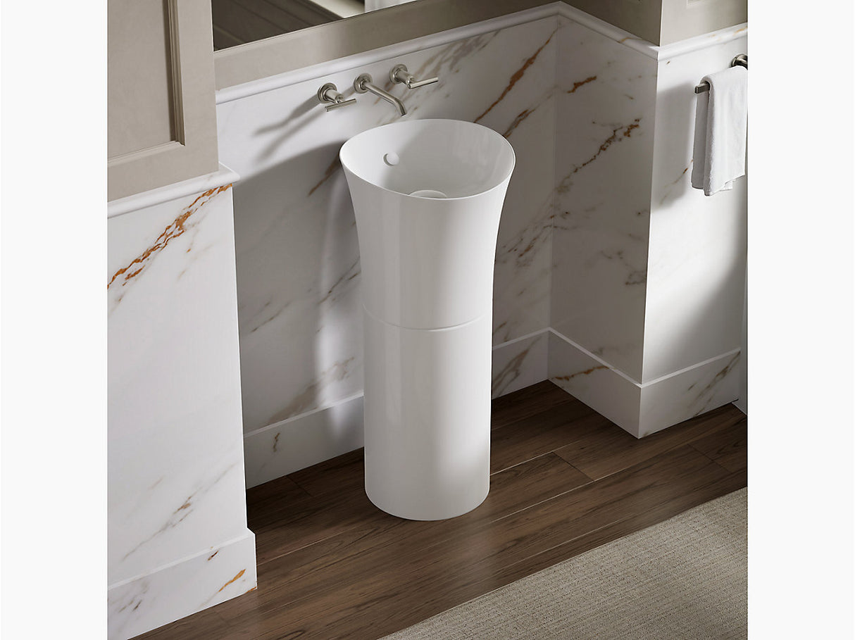 VEIL FULL PEDESTAL FOR 20701-0 - KOHLER - KOHLER LUXURY -  ( WHITE - LUXURY - 564x311 mm - 22.5inchX12inch )