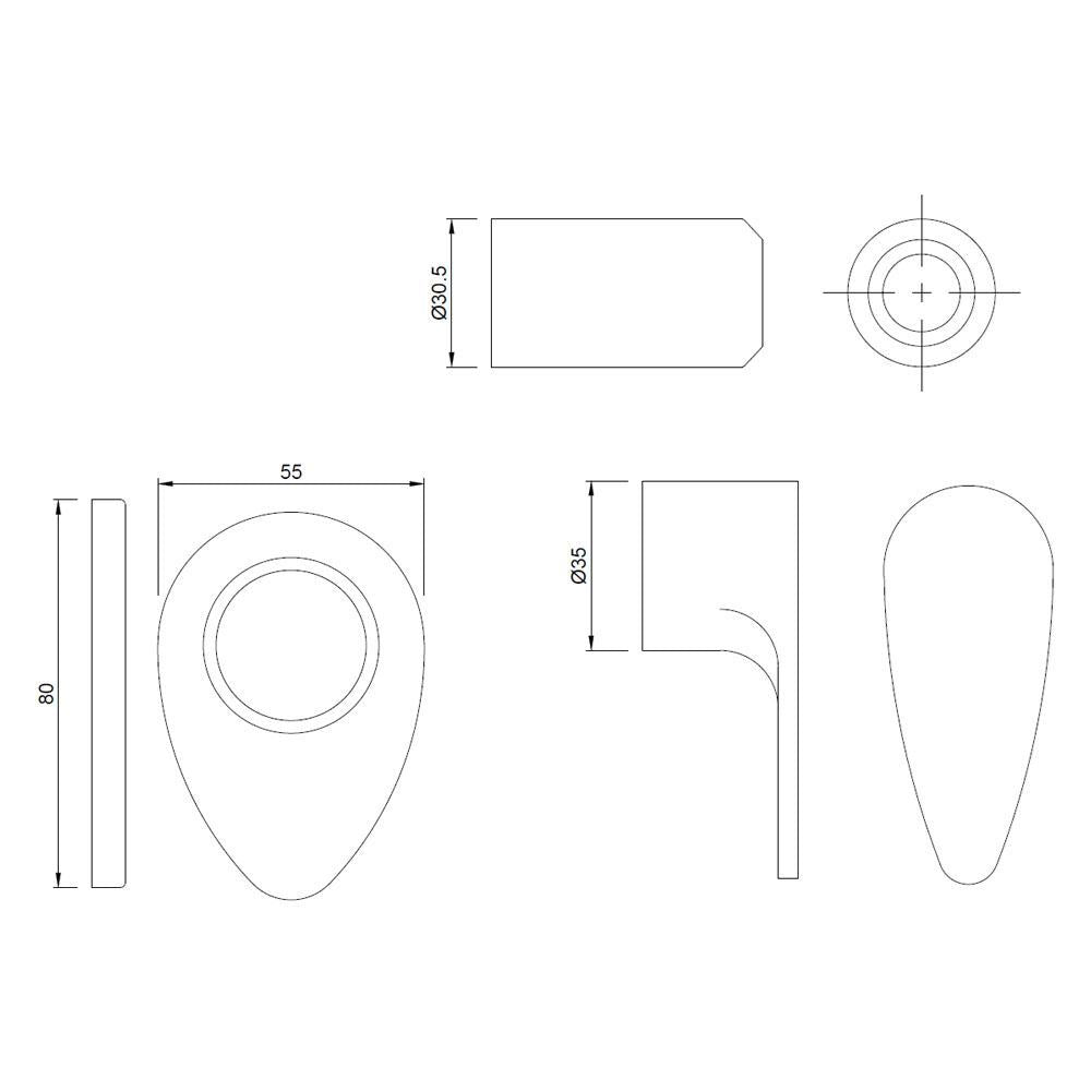 EXPOSED PARTS FOR CSC ALD-083/ALD-089 - JAQUAR FAUCETS -  ( BLACK MATT - VIGNETTE PRIME - 0x0 mm - 0inchx0inch )