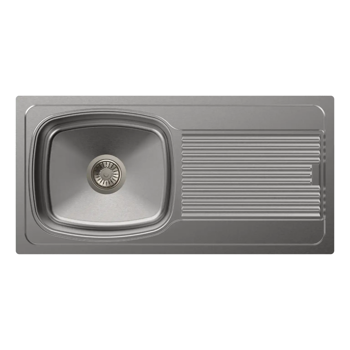 1.0 BOWL W/DRAINBOARD (DEPTH 8INCH) THK 1MM - CARYSIL - (MATT FINISH - MONOPRESS SINK - 1016x510 mm - 40inchX20inch)