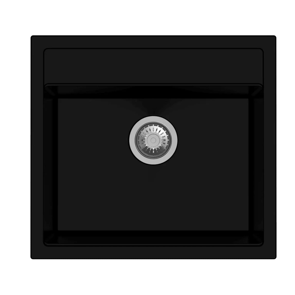 STD 1.0 BOWL(DEPTH 8INCH)W/CLEANING KIT - CARYSIL -  ( GRANITE METALLIC NERA - WALTZ-560 - 560x510 mm - 22inchX20inch )