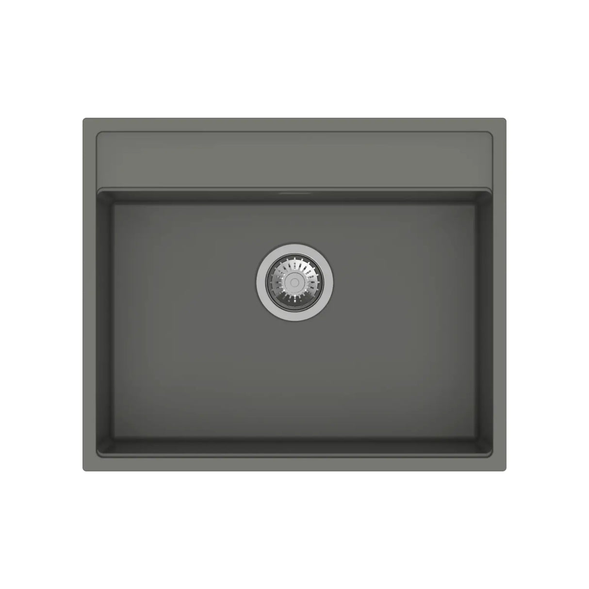 QUARTZ 1.0 CONCRETE BOWL (DEPTH 8INCH)WITH BLACK ACCESSORIES - CARYSIL - ( CONCRETE+BLACK ACCESSORIES - WALTZ 610-FULLY LOADED - 609.6x508 mm - 24inchX20inch )