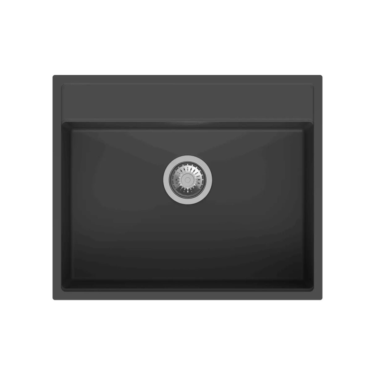 QUARTZ 1 BOWL W/O DRAIN BOARD (DEPTH 8INCH) - CARYSIL -  ( GRANITE METALLIC NERA - WALTZ 610 - 610x508 mm - 24inchX20inch )