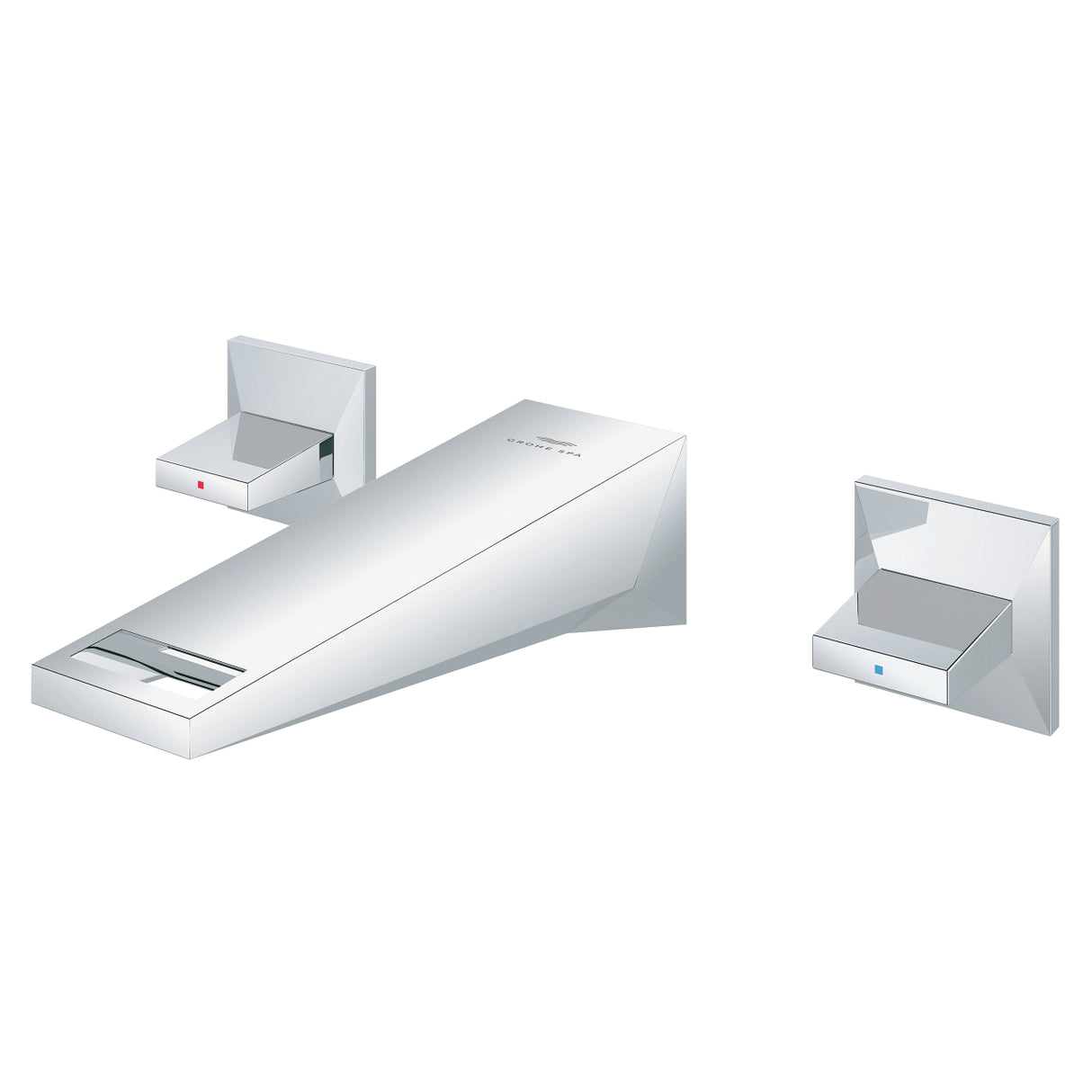 ALLURE BRILLANT 3-HOLE WALL-MOUNT BASIN MIXER, S SIZE - GROHE - ( CHROME - G5 - ALLURE BRILLIANT - 0x0 mm - 0inchX0inch )