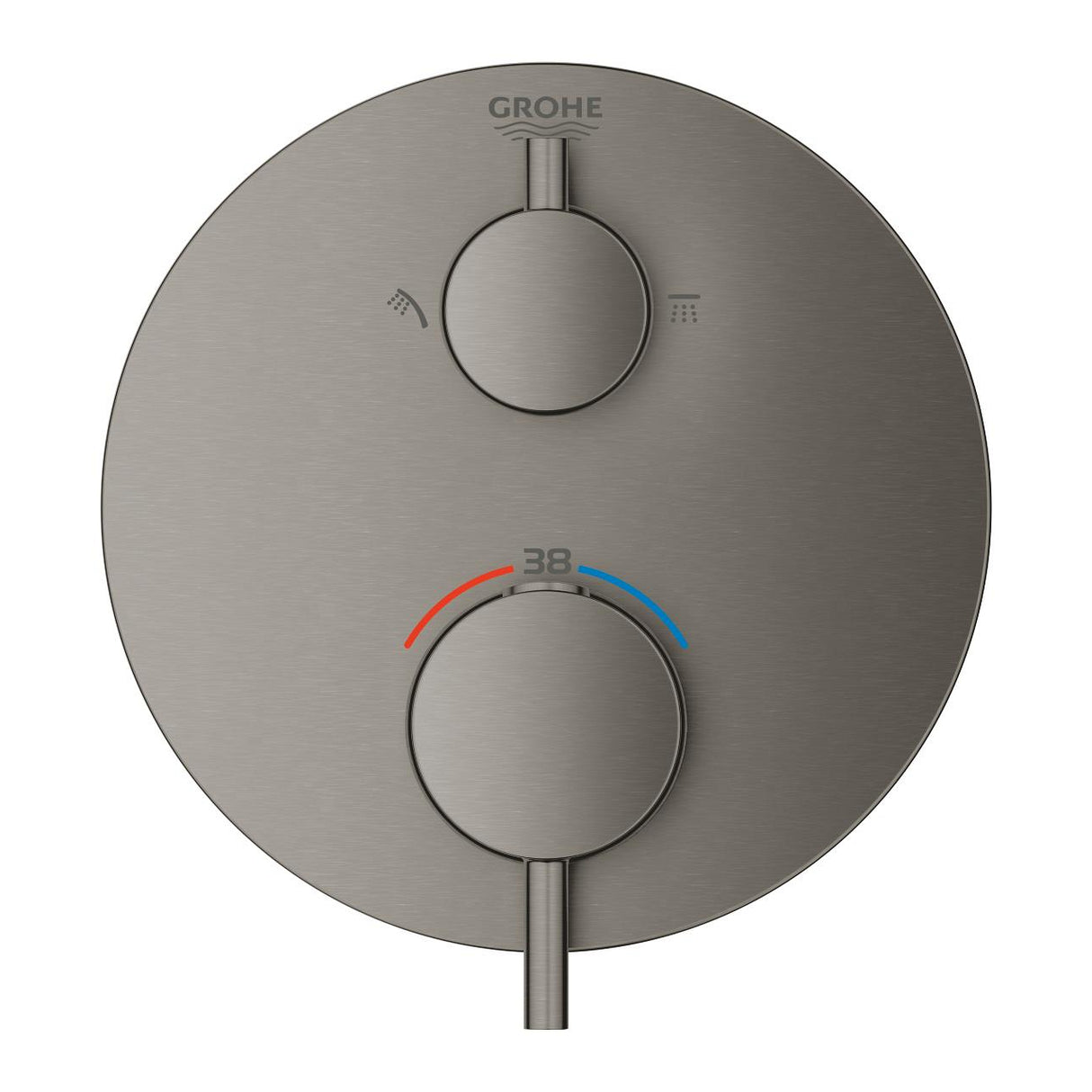 ATRIO THERMOSTATIC SHOWER MIXER-2-WAY DIVERTER - GROHE - ( BRUSHED HARD GRAPHITE - G5 - ATRIO - 0x15 mm - 0inchX0.6inch )