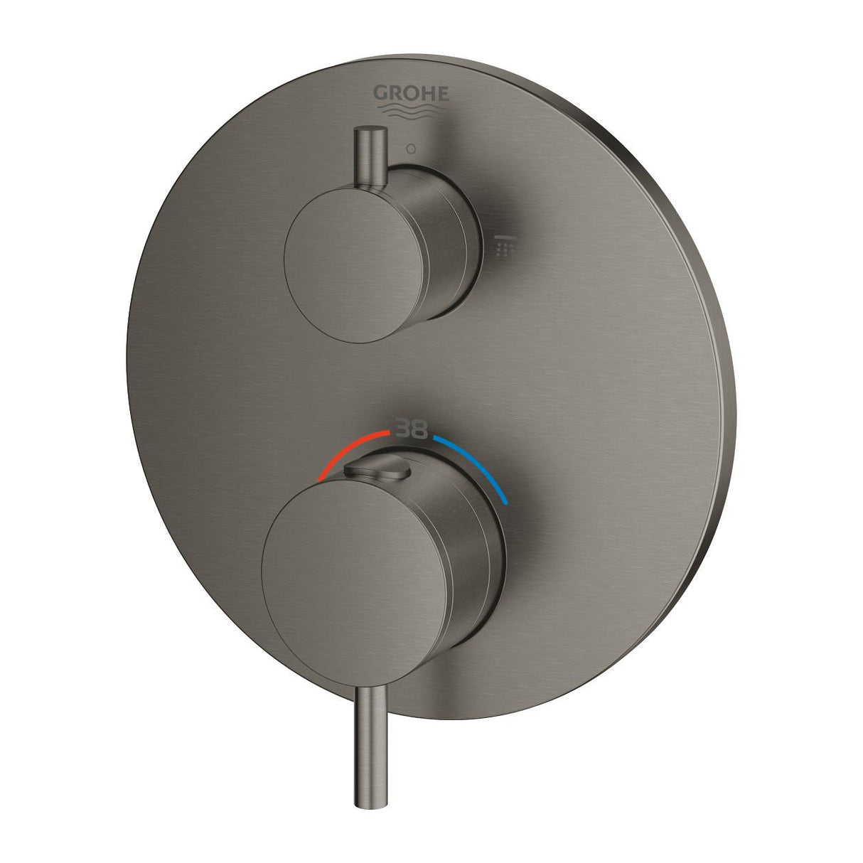 ATRIO THERMOSTATIC SHOWER MIXER-2-WAY DIVERTER - GROHE - ( BRUSHED HARD GRAPHITE - G5 - ATRIO - 0x15 mm - 0inchX0.6inch )