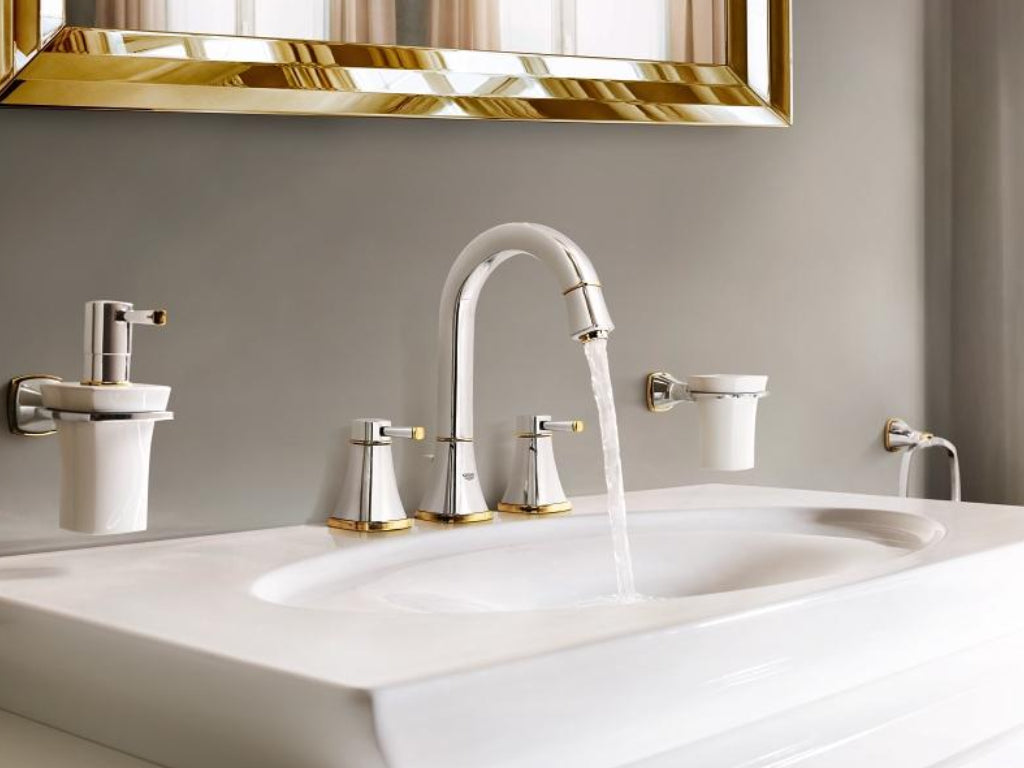 GRANDERA 3-HOLE BASIN MIXER WITH POP-UP, M SIZE - GROHE - ( CHR-GOLD - G5 - GRANDERA - 0x15 mm - 0inchX0.6inch )
