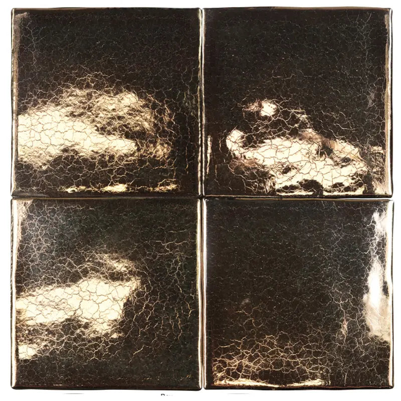 ZELIJ GOLD CRAQUELE HL-SPAIN -(100x100 mm - 4inchX4inch )