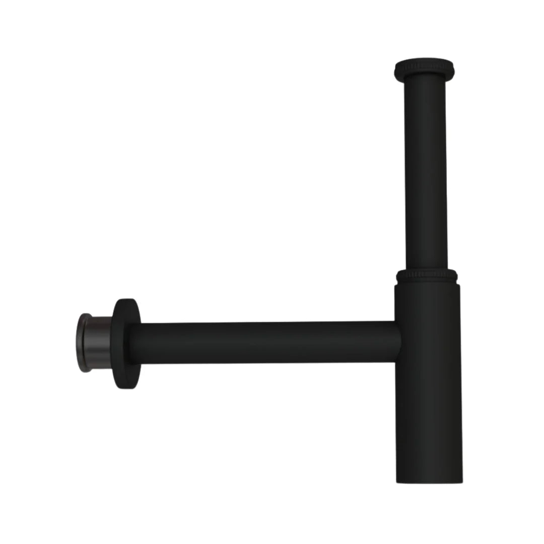 BOTTLE TRAP WITH 10 & 7.5 INCH PIPE - JAQUAR FAUCETS - ( BLACK MATT - ALLIED - 0x32 mm - 0inchX1.25inch )