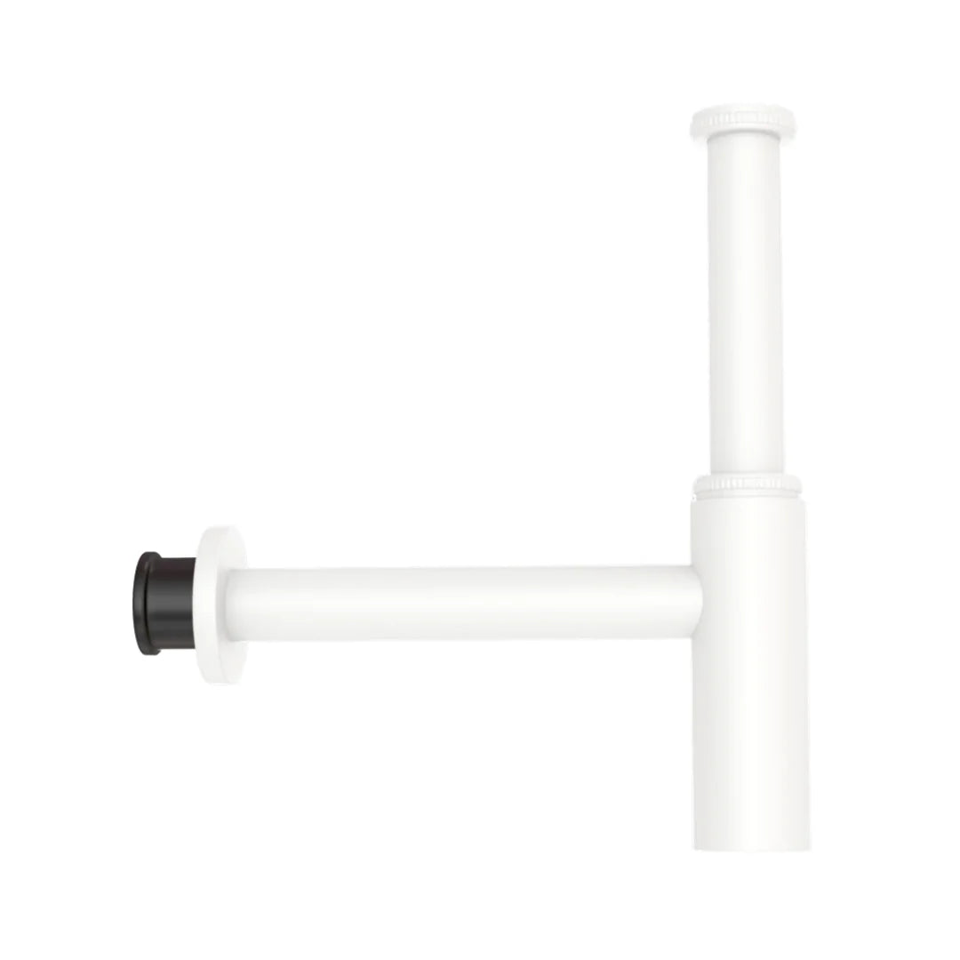 BOTTLE TRAP WITH 10 & 7.5 INCH PIPE - JAQUAR FAUCETS - ( WHITE MATT - ALLIED - 0x32 mm - 0inchX1.28inch )