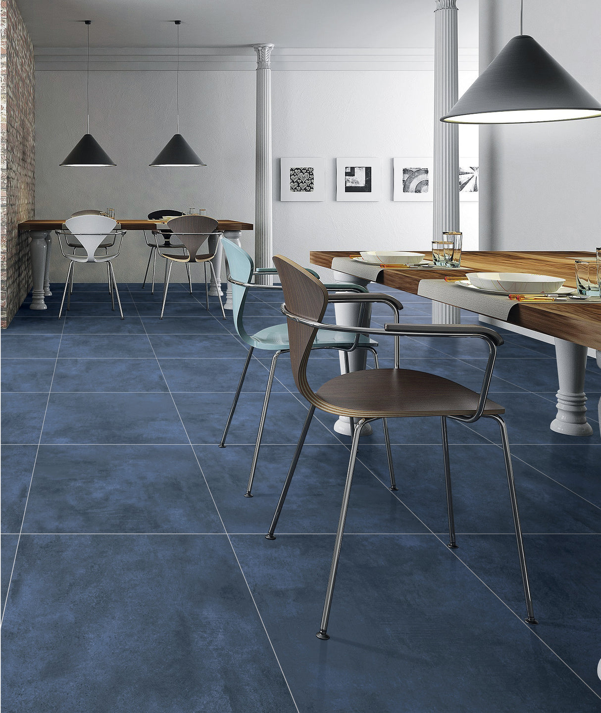 PRIME CEMENTUM AZUL - CREANZA -  (  - CREANZA RUSTIC - 600x600 mm - 24"X24" )
