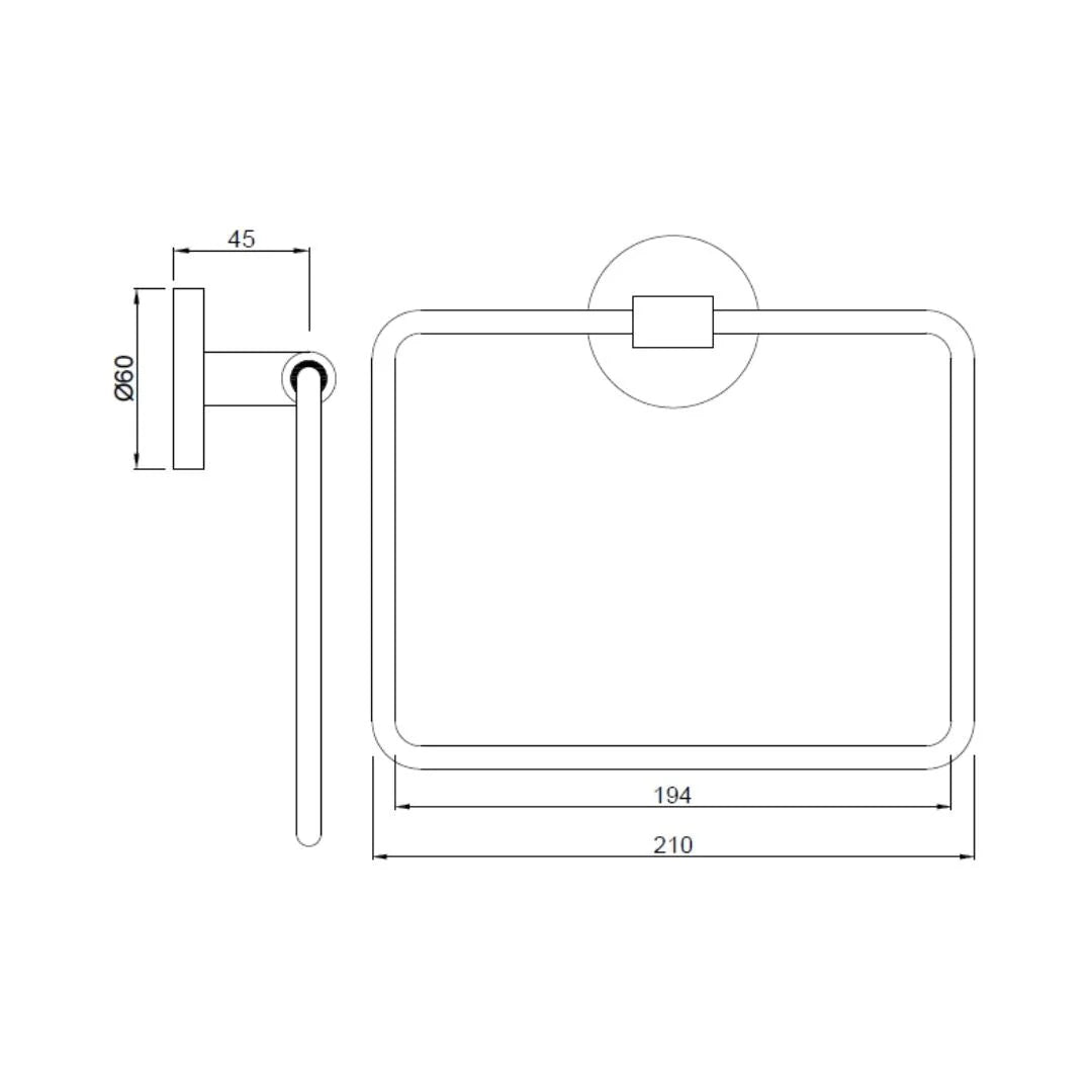 TOWEL RING SQUARE - JAQUAR FAUCETS - ( GOLD DUST - CONTINENTAL ACC. - 0x0 mm - 0inchx0inch )