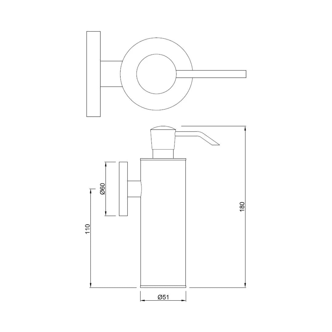 SOAP DISP W/METALLIC BOTTLE - JAQUAR FAUCETS - ( GOLD DUST - CONTINENTAL ACC. - 0x0 mm - 0inchX0inch )