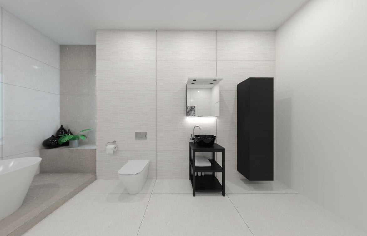 FOSSIL BIANCO MATT STRONG-X - SIMPOLO-TILES- (  - IMPATTO MATT - 1198x598 mm - 48inchX24inch )