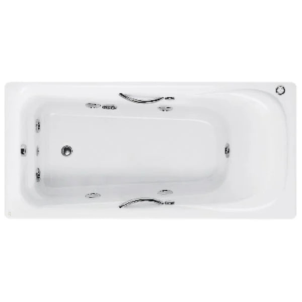 WHIRLPOOL W/HEATER,HAND GRIPS LUMBER - AMERICAN STANDARD - ( WHITE - CONCEPT - 1700x800 mm - 68inchX32inch )