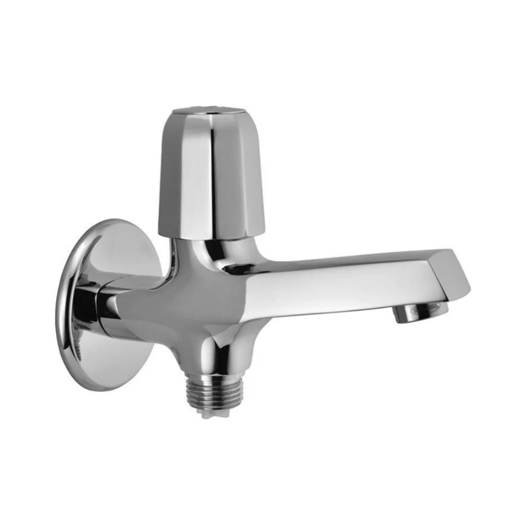 BIB COCK 2-WAY W/ WALL FLANGE - JAQUAR FAUCETS - ( CHROME - CONTINENTAL PRIME - 0x15 mm - 0inchX0.5inch )