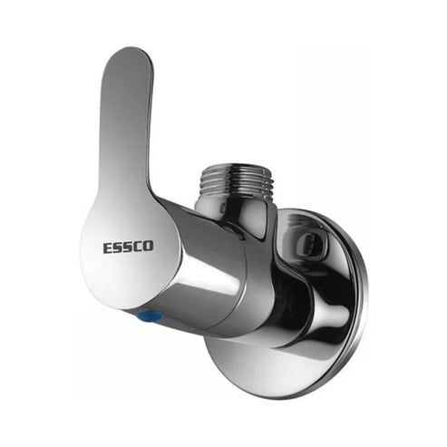 ANGLE STOP COCK W/FLANGE - ESSCO FAUCET -  ( CHROME - COSMO - 0x15 mm - 0inchX0.5inch )