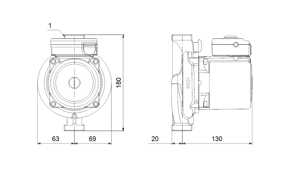 UPA120-180 P.PUMP FOR 1 SHWR 0.37HP W/O FLOW SWITCH - SUNDRY -  (  - GRUNDFOS - 0x0 mm - 0inchx0inch )