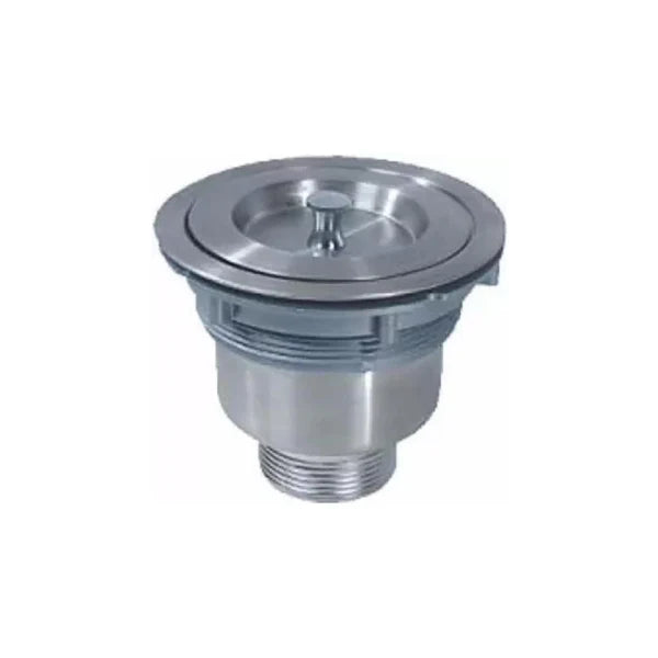 SS KITCHEN SINK 1.0 BOWL (DEPTH 8INCH)WASTE COUPLING WITH PLUMBING KIT - FUTURA - ( SATIN FINISH - DURA - 457x457 mm - 18inchX18.28inch )