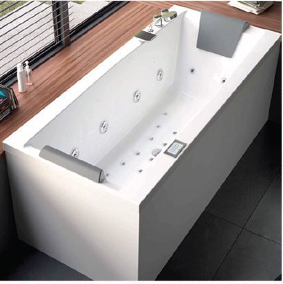 COMBI SYSTEM(W.THERMO,HEATER,REMOTE&TUB)- GLASS - JAQUAR WELLNESS - ( WHITE - EDEN - 1900x900 mm - 76inchX36inch )