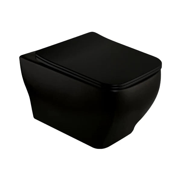 EWC W/M ELEMENT PLUS W/SEAT COVER ( BOLT DISTANCE 9INCH)- HINDWARE - ( MATT BLACK - ITALIAN - 0x0 mm - 0inchX0inch )