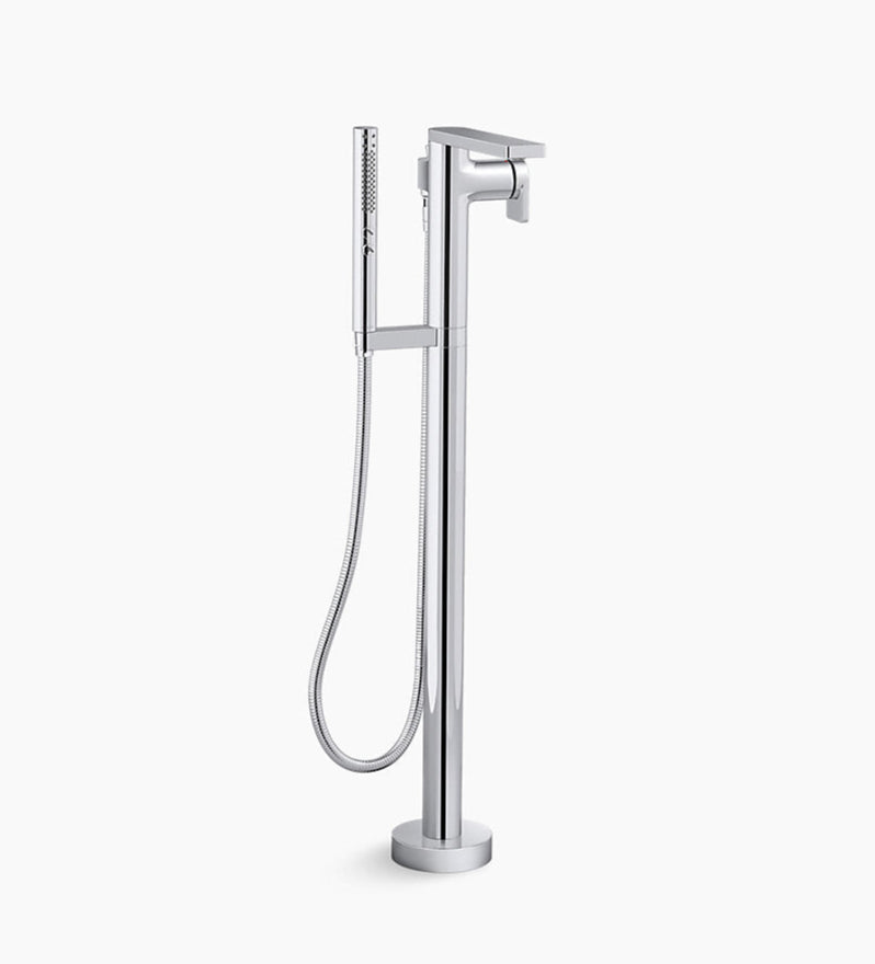 FLOOR MOUNT BATH TUB FILLER W/HAND SHWR - KOHLER LUXURY - ( POLISHED CHROME - LUXURY - 0x0 mm - 0inchx0inch )