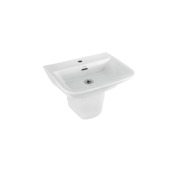 PEDESTAL BASIN FLORA - HINDWARE - ( STAR WHITE - FLORA - 0x0 mm - 0inchX0inch )