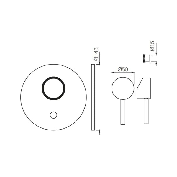 (PRUN)S.L.EXPOSED PARTS DIV KIT - JAQUAR FAUCETS - ( CHROME - FLORENTINE - 0x15 mm - 0inchX0.5inch )