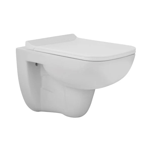 W/HUNG WC RIMLESS W/SLIM/SFT/CLOSE S/CVR ( BOLT DISTANCE 9INCH)- JAQUAR SWARE - ( - - 0x0 mm - 0inchX0inch )