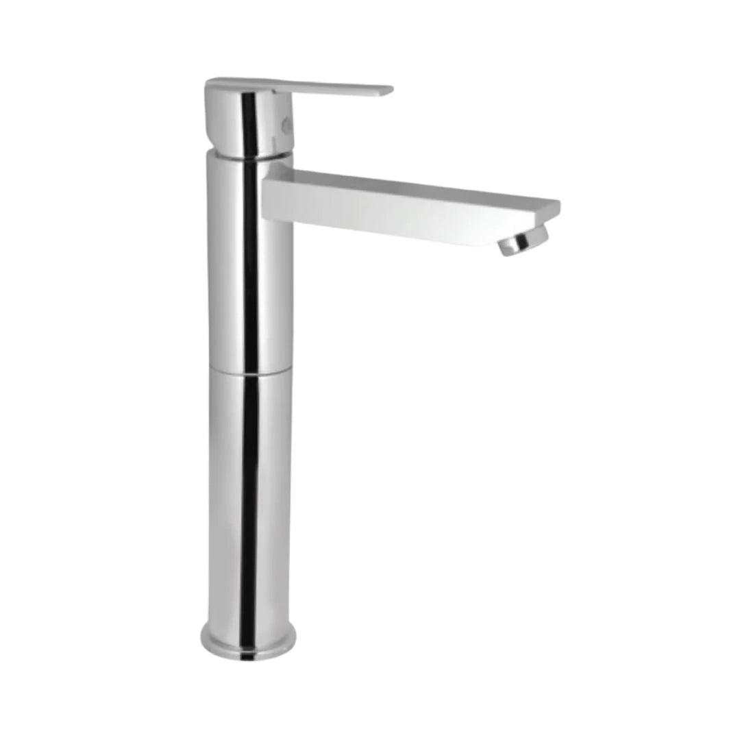 TALL BOY S L BASIN MIXER W/BRAIDED PIPES - JAQUAR FAUCETS - ( CHROME - FONTE - 0x15 mm - 0inchX0.5inch )