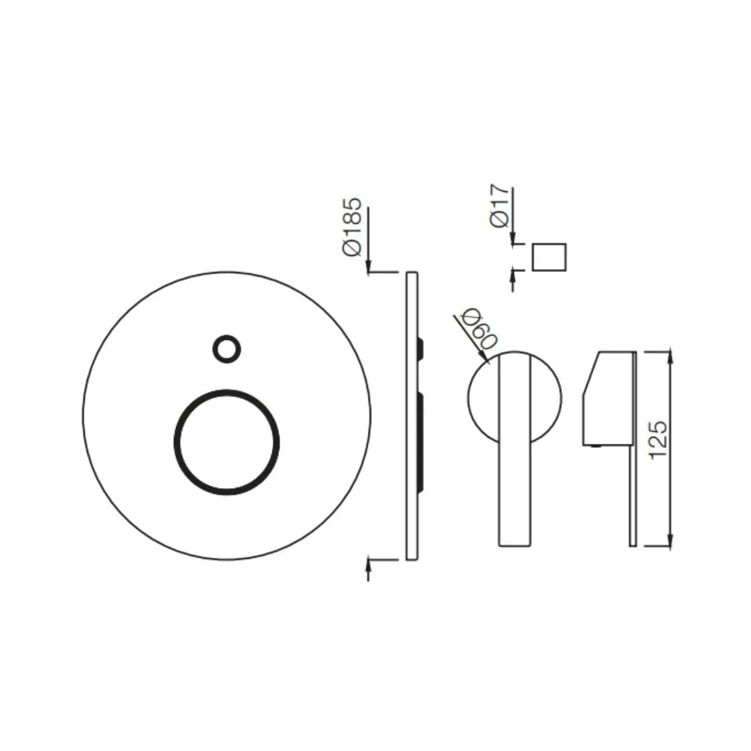 S.L.EXPOSED PARTS DIV KIT HIGH FLOW - JAQUAR FAUCETS - ( CHROME - FONTE - 0x15 mm - 0inchX0.5inch )